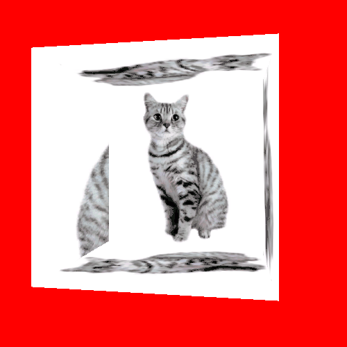 Bad rotating kitty cube